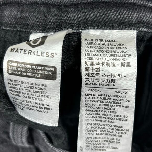 Levi's Ribcage Straight Ankle Jeans Women's Size 30 in Black Sprout - Picture 10 of 16